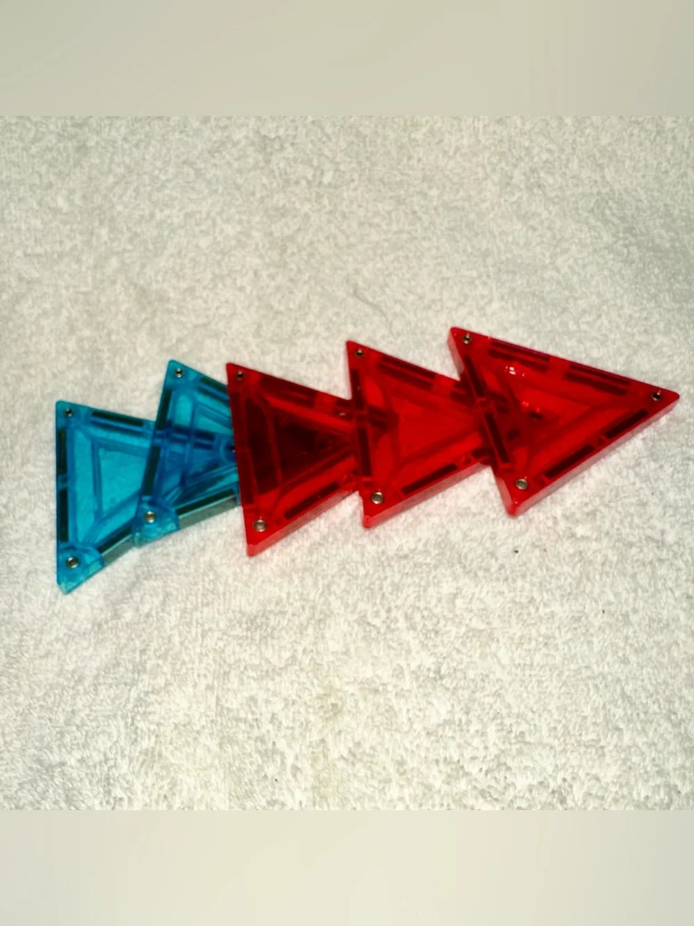Cra-Z-Art Magnetic Tiles 29 Pc Replacement Lot Castle Pieces Triangles Squares